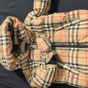Burberry Baby Skylar Archival Check Snowsuit